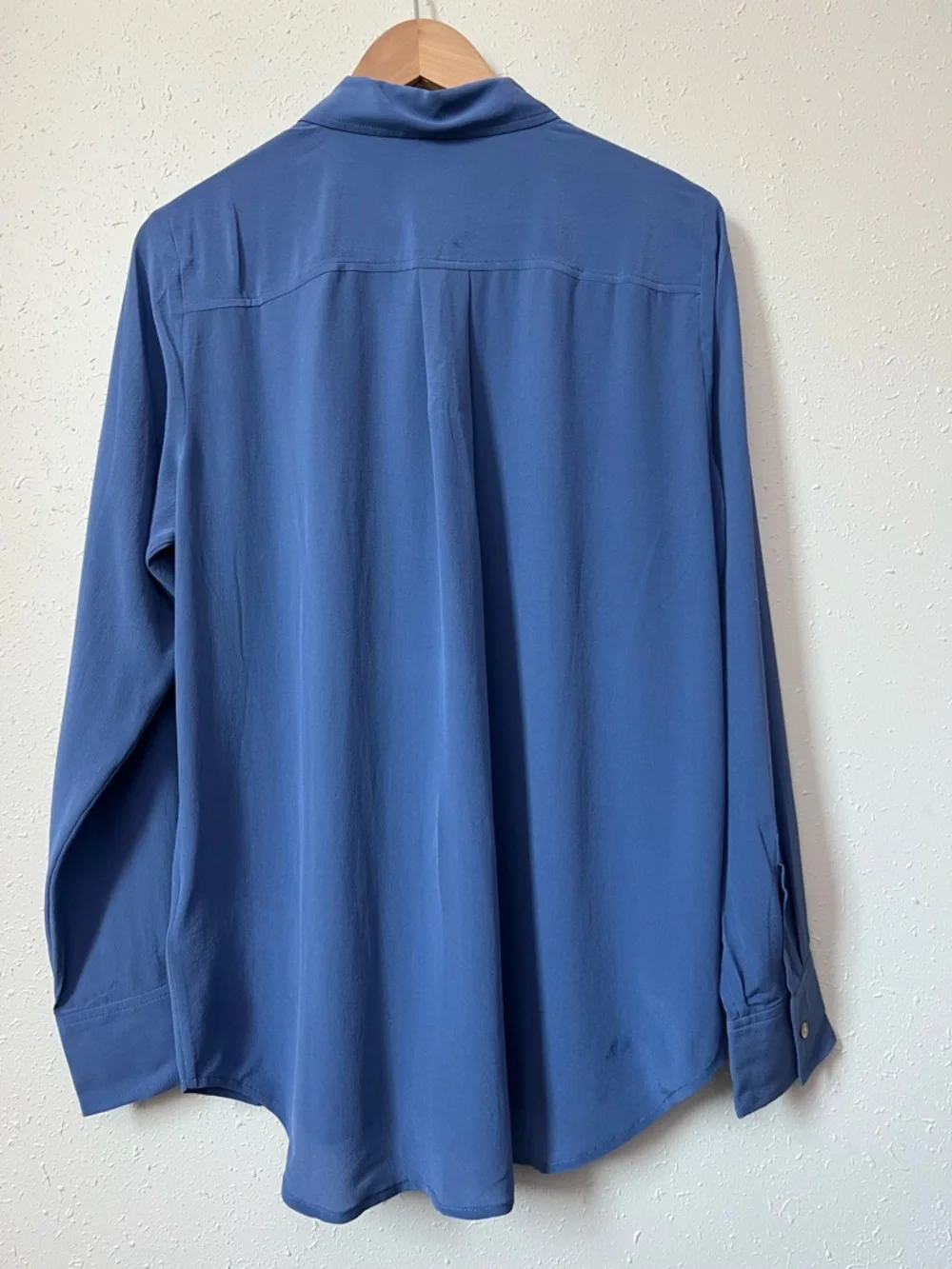 New Everlane THE MUST-HAVE SHIRT IN WASHABLE SILK in French Blue Size 10 - Picture 4 of 12